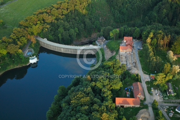 ZÅotniki LubaÅskie - Photo aÃ©rienne barrage en Pologne